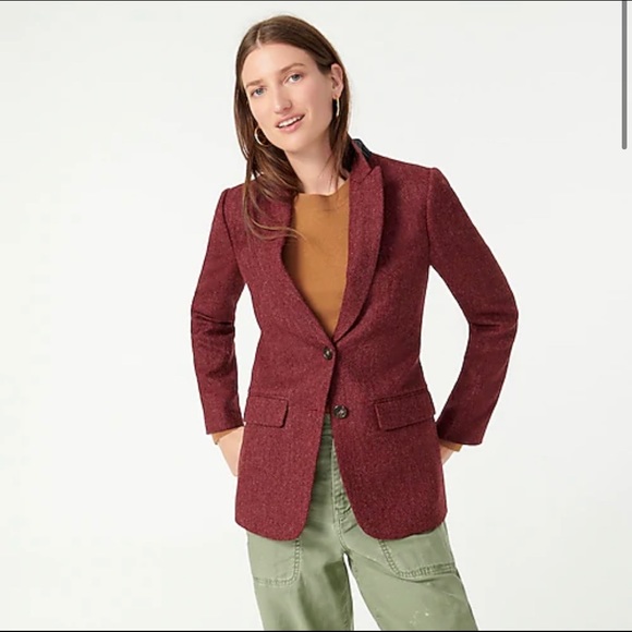 burgundy boyfriend blazer